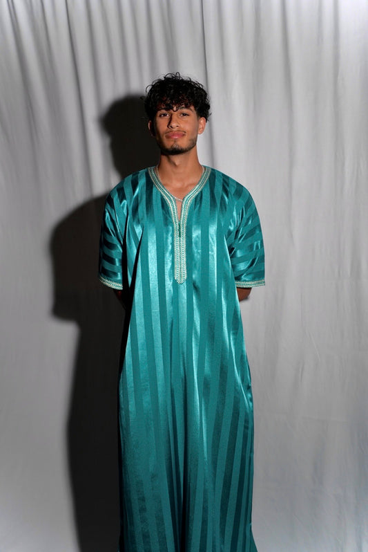 Moroccan Thobe - Turquoise