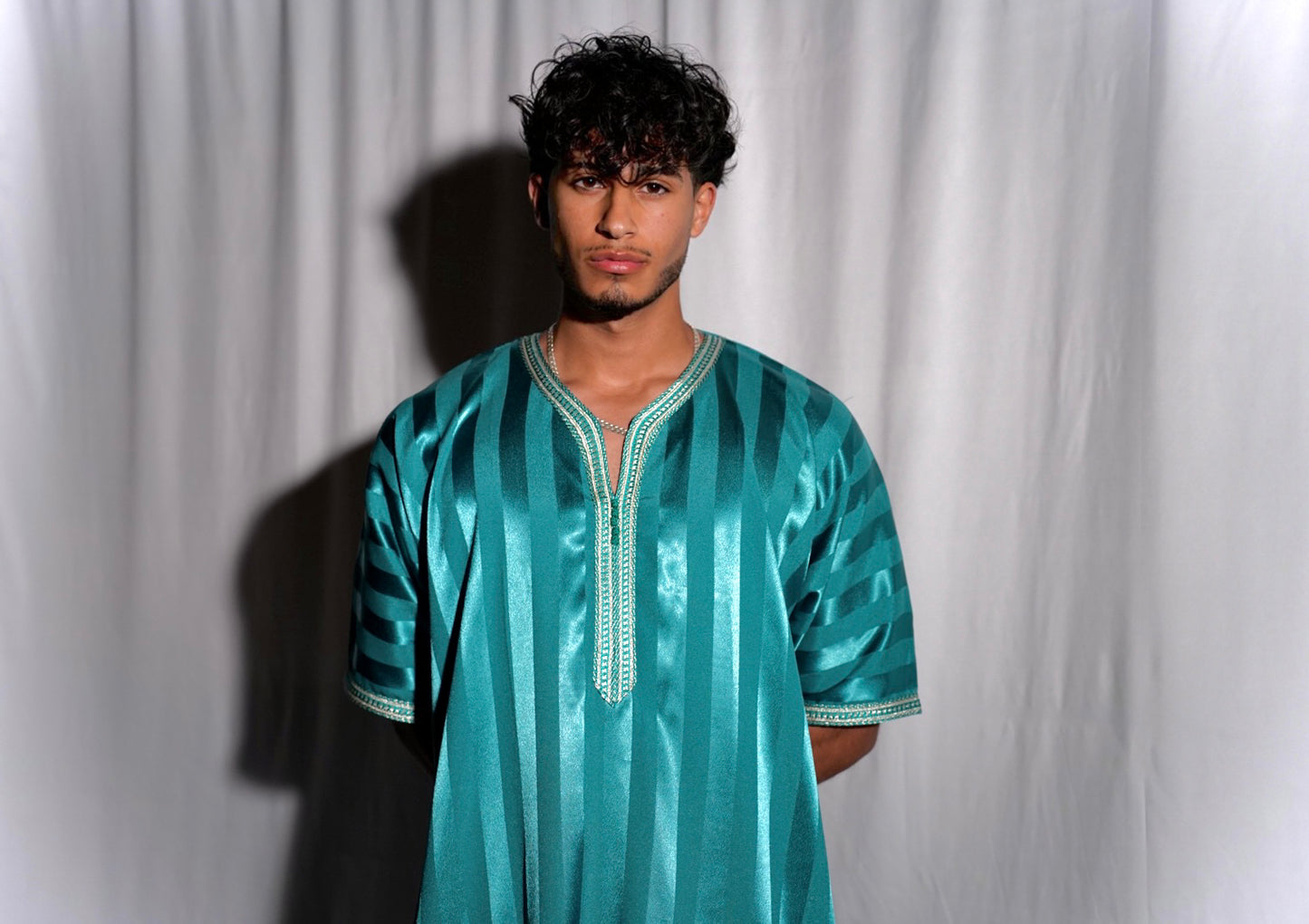 Moroccan Thobe - Turquoise
